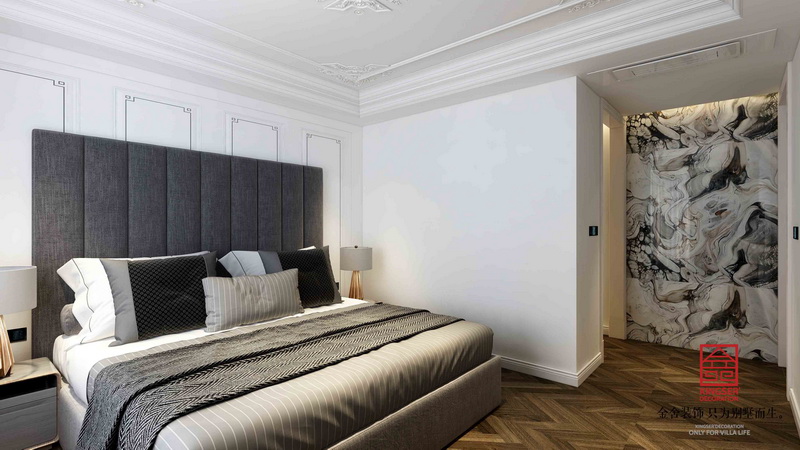 橡树湾300平米现代风格装修案例-卧室