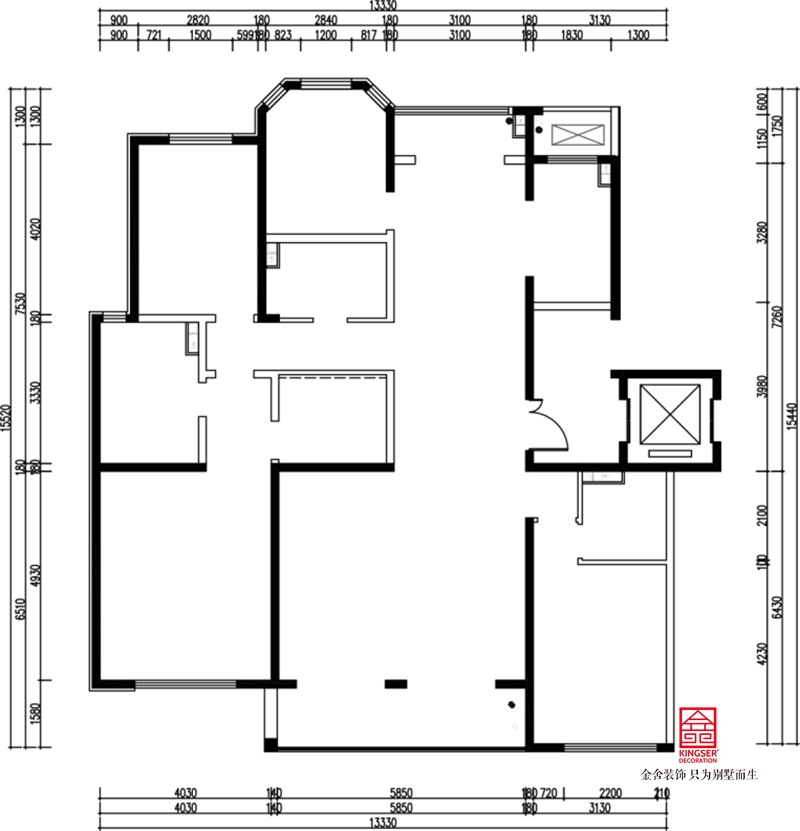 君熙太和205平米装修户型解析