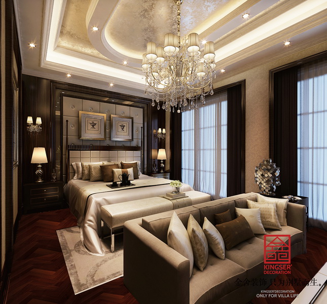 君熙太和一期400平米欧式新古典风格装饰案例-卧室