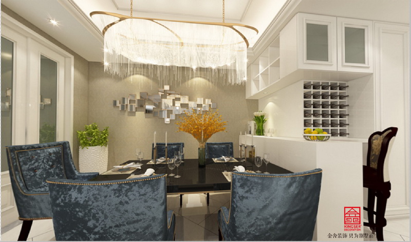 建投熙湖240平米新装饰主义风格装饰案例-餐厅