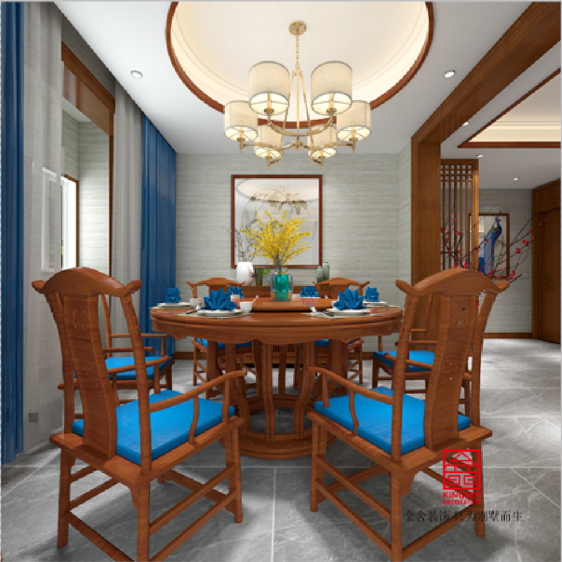 天鹅湖220平米古典中式风格装饰案例-餐厅