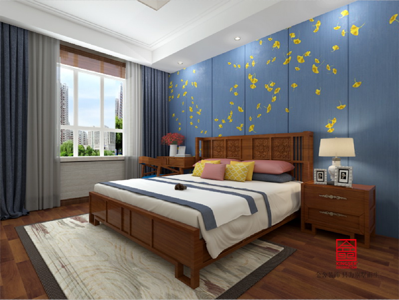 天鹅湖220平米古典中式风格装饰案例-卧室