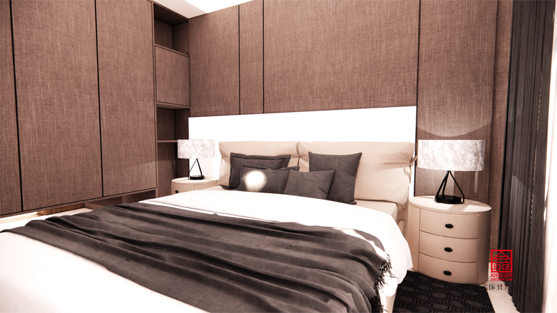 新城澜樾府139平米现代轻奢风格装饰案例-卧室